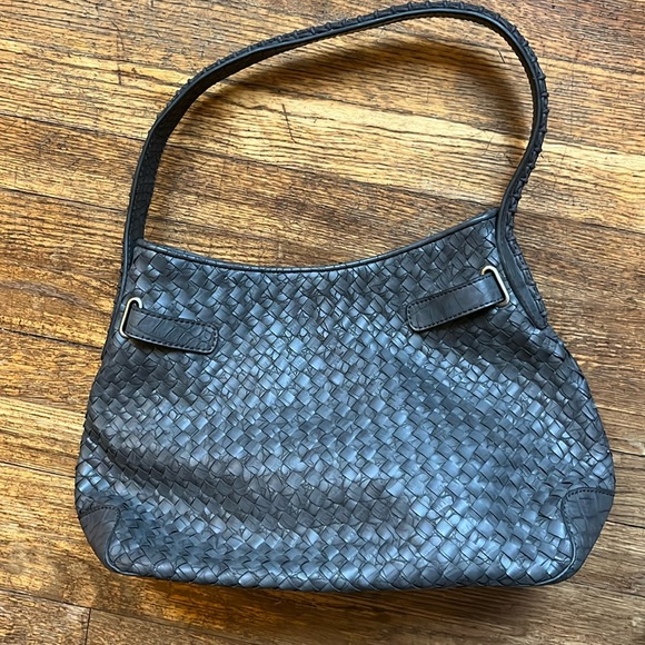 Coldwater Creek shoulder bag textured woven charcoal gray - Picture 3 of 11